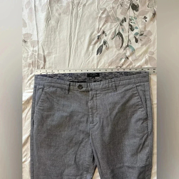 Ted Baker London woman’s trouser cropped pants size 36R color Blue gray - Picture 6 of 11